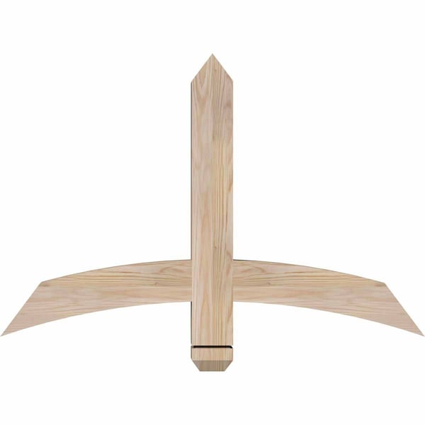 Ekena Millwork Bellingham Smooth Timber Gable Bracket, Douglas Fir, 36"W x 24"H x 3 1/2"D x 3 1/2"F, 16/12 Pitch GBW036X24X0404BEL00SDF - main